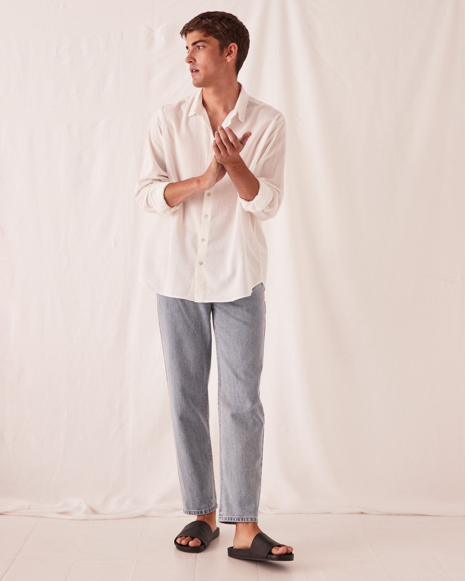 Oversized Painters Shirt Antique White