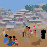 kutapalong refugee camp illustration