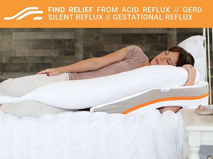 woman sleeping on medcline reflux relief system