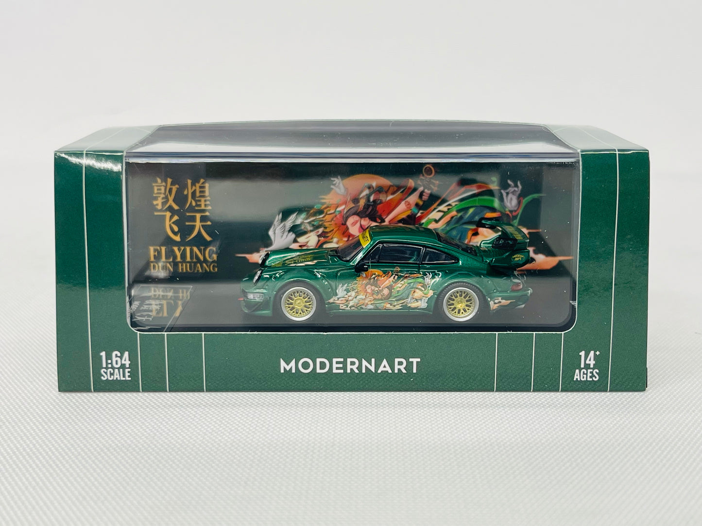 Porsche 911 (964) Dunhuang Feitian . Green . By Time Micro . 1/64 . New & Boxed