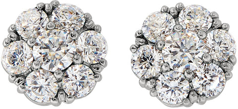 diamond cluster earrings