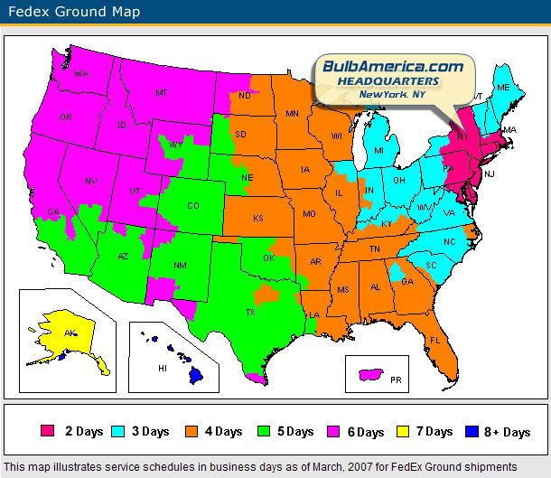 FedEx Ground Map