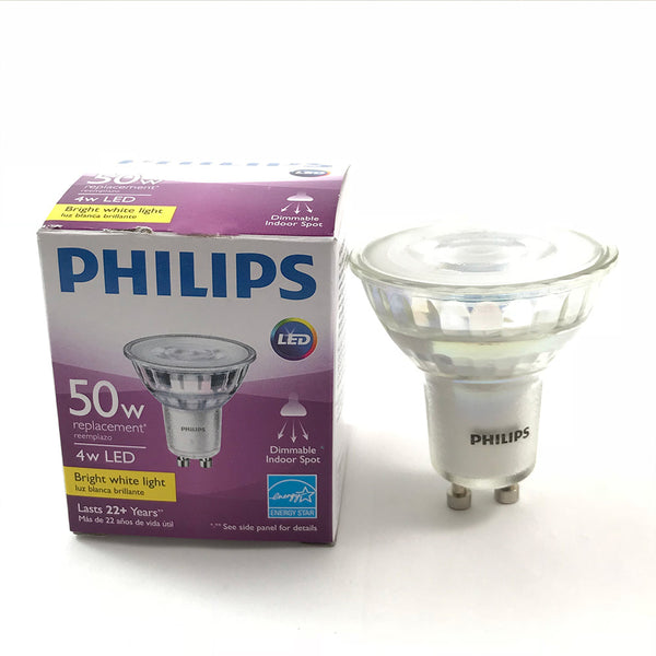 Philips 4w MR16 GU10 LED Flood 35 3000K 380 lumens Airflux Bu – BulbAmerica