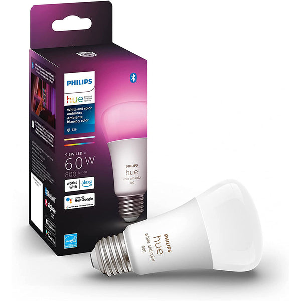 Ga door Vergelijkbaar Okkernoot Philips Hue White and Color Ambiance A19 E26 Bluetooth & Zigbee LED Sm –  BulbAmerica