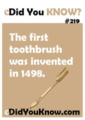 The toothbrush was invented in 1498