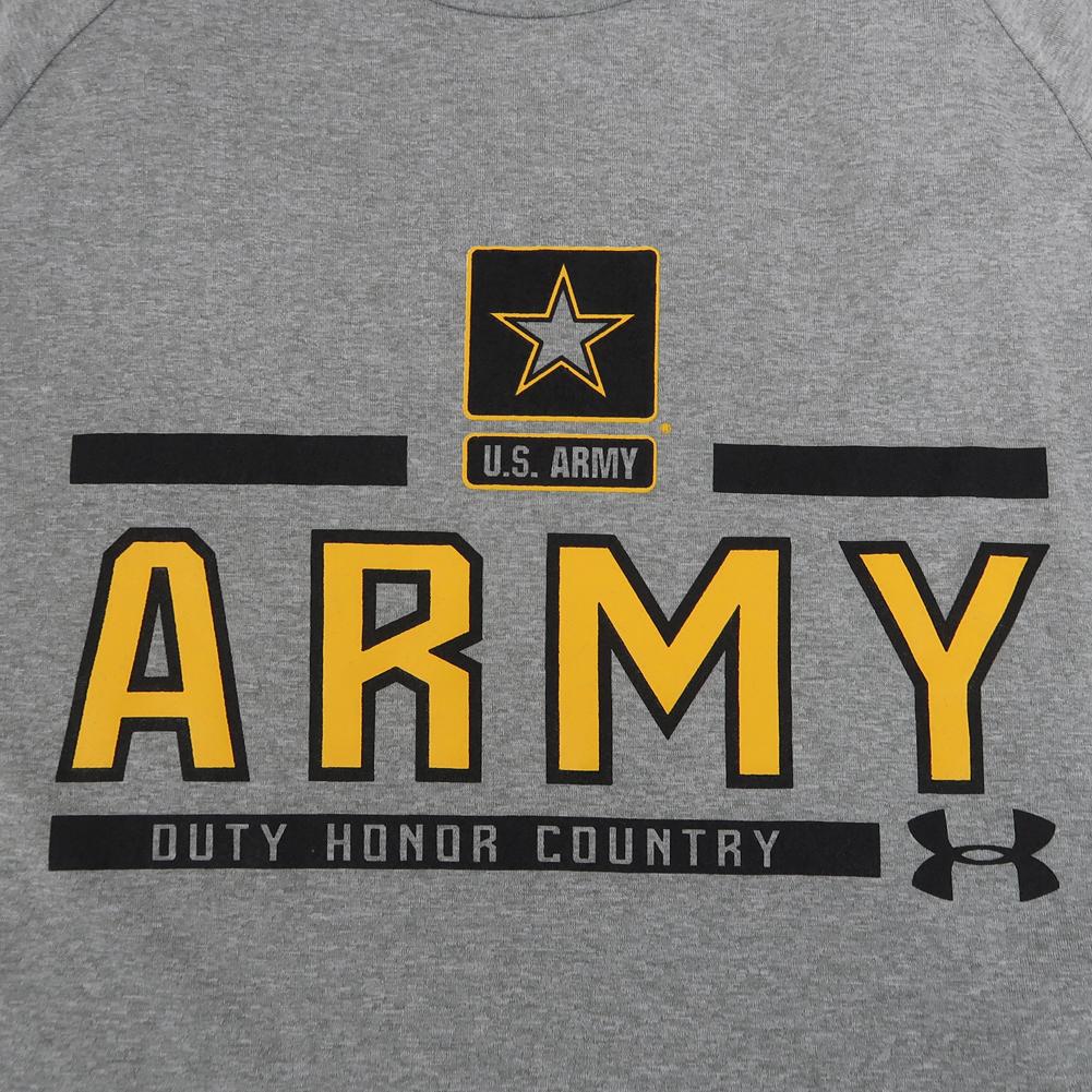 Army Gear: Army Armour Star Logo Long Sleeve T-Shirt in Grey