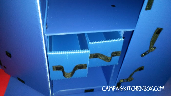 New Drawers in the Camping Kitchen Chuck box