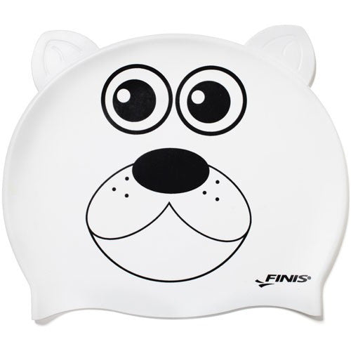 Finis Animal Heads Silicone Caps Polar Bear