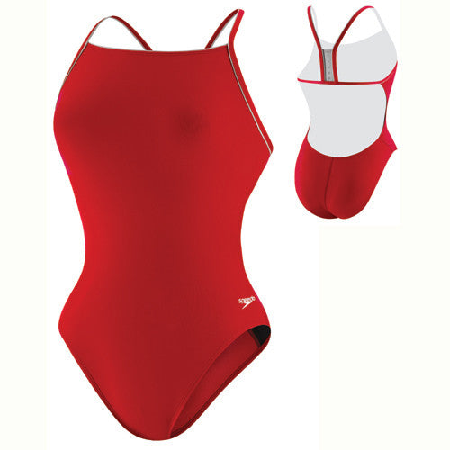 Speedo Skimpy Poly Solid Red 28