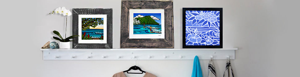 Heather Brown Art Handmade Frames to add a beautiful polished look to your Hawaii artwork