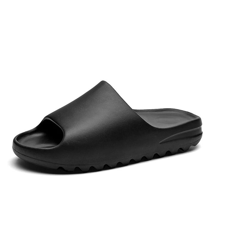 black yeezy slides