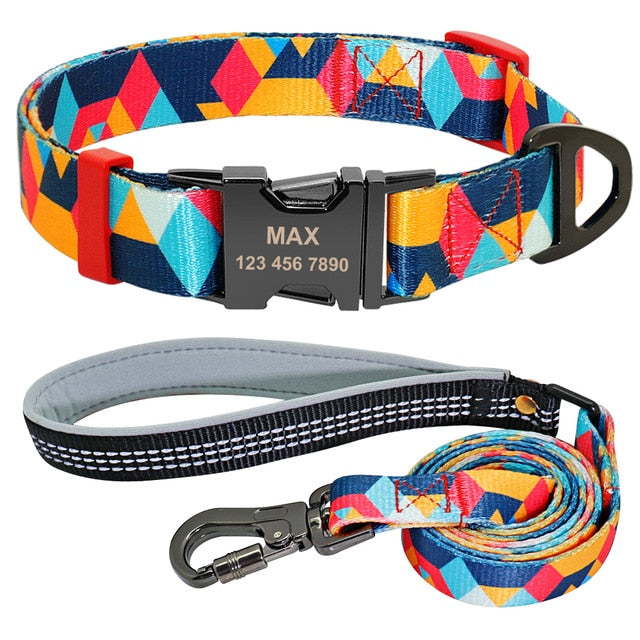 personalized nylon dog collar