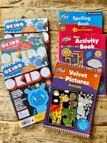 Our Kid easy activity books and magazines including Okido