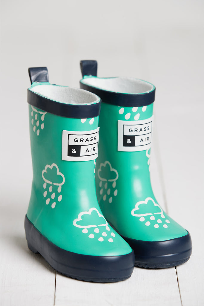 Grass \u0026 Air Infant Wellies Green at Our Kid
