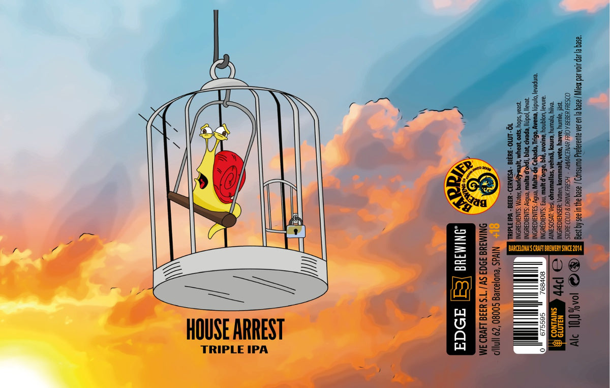 EDGE con BARRIER USA: HOUSE ARREST - Triple IPA 10% x Lata 44cl - Clandestino