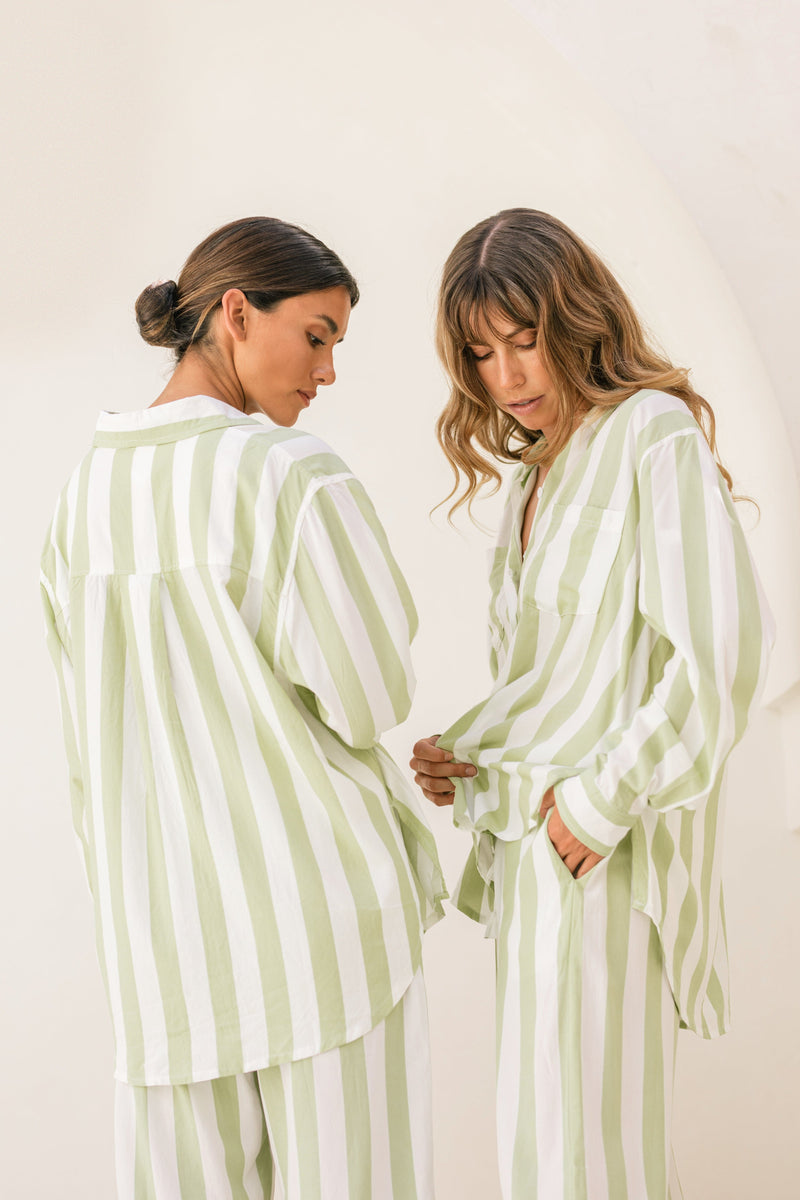 Marlon Long Sleep Set Stripe Margarita Piyama