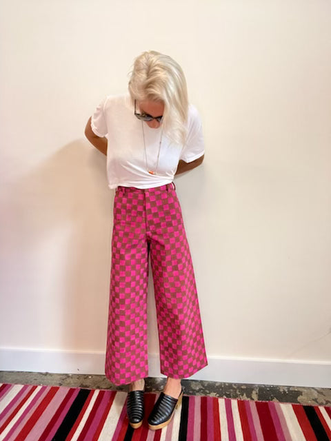 Disco Pants in Magenta & Wine – Louise