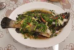 Steamed Grouper in Traditional Hong Kong Style