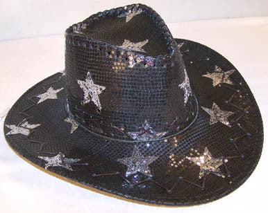 LED Patriotic Star Sequin Cowboy Hat