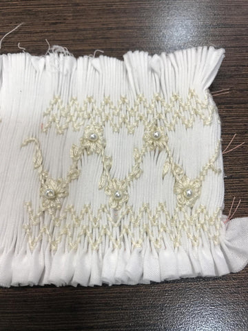 smocking for christening gown handmade