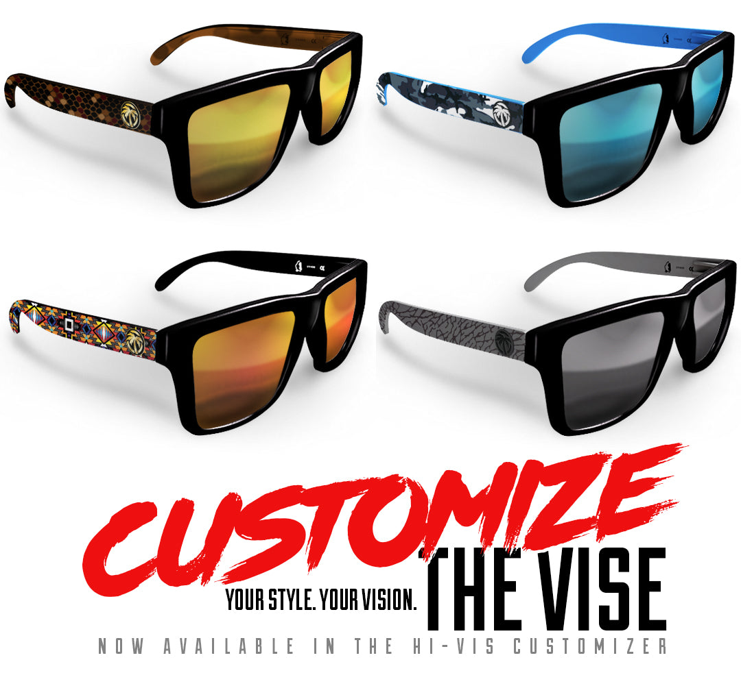 Customize the VISE sunglasses by Heat Wave Visual