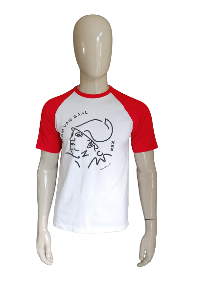 ondergronds morgen Ingrijpen Team van Gaal Vintage Ajax t-shirt. Rood Wit Zwart. Maat M. | EcoGents