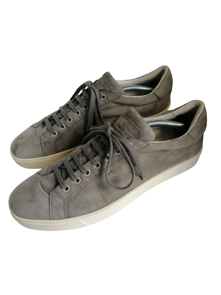 Santoni Leren sneakers. Grijs gekleurd. Maat 9 43. | EcoGents