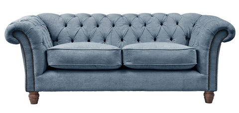 Traditional light blue sofa
