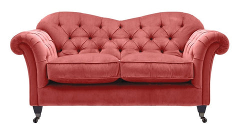 Red velvet sofa