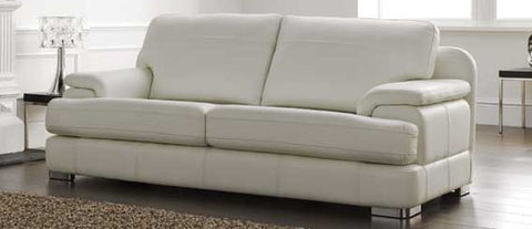 Mezzo three seater leather sofa softgrain