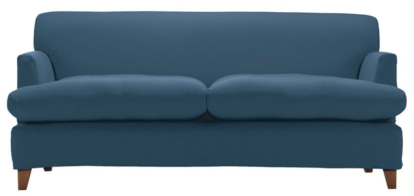 Navy blue 3 seater loose cover sofa