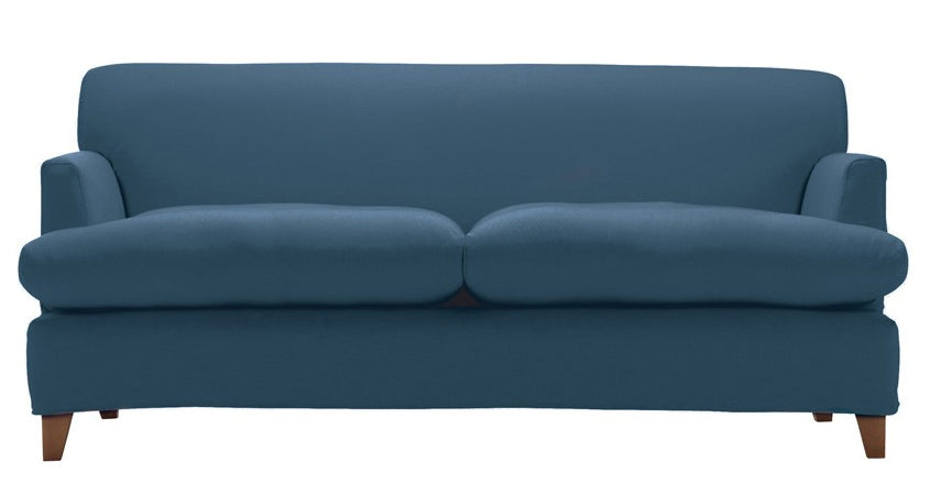 Navy blue three seater sofa