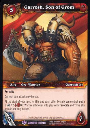 Garrosh Son of Grom Extended Art Epic 131EA World of Warcraft War Ancients WoW 