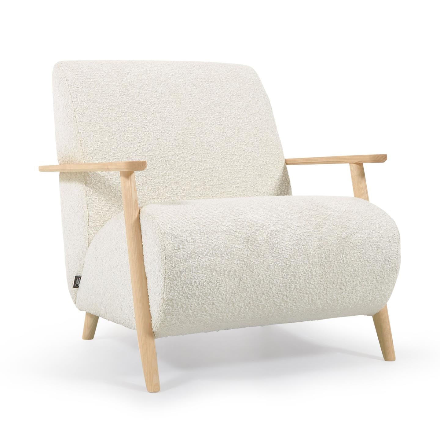 Tact Sta op Leuren Kave Home Meghan fauteuil wit fleece – HelloChair