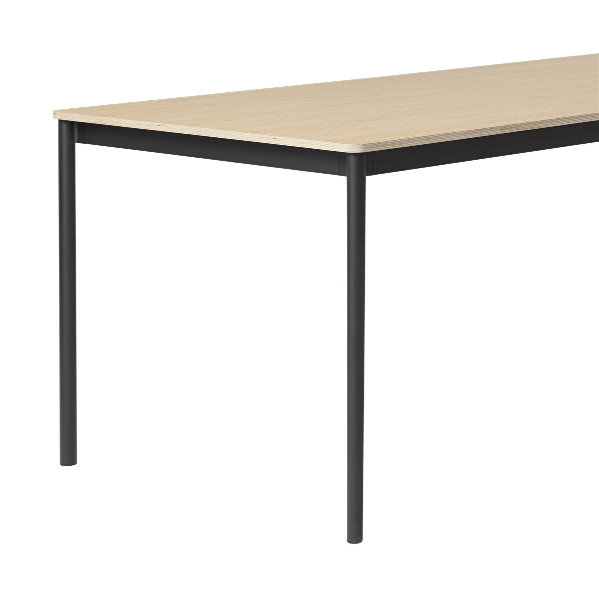 Betekenisvol hoekpunt kom Muuto Base tafel 250x90 eikenhout, zwart – HelloChair
