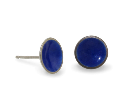  - Enamel_domed_studs_in_silver_and_ultramarine_enamel_size_5_large