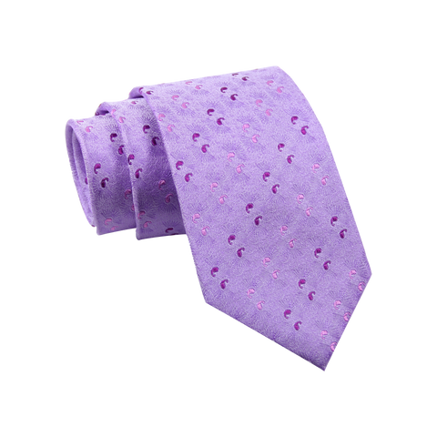 Paisley Lilac Silk Tie