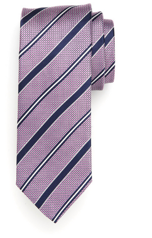 Canali Pink Striped Silk Tie