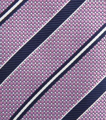 Canali Pink Striped Silk Tie