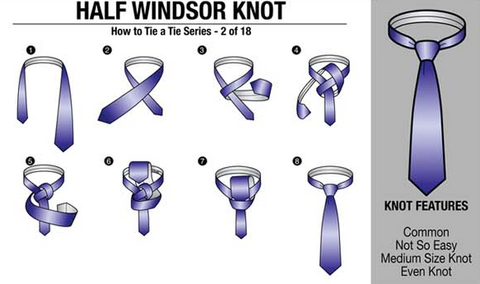 Half Windsor Knot Infographic