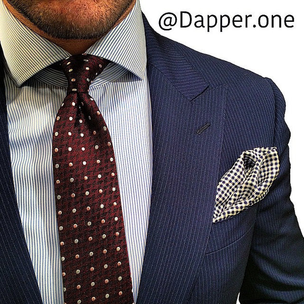 Burgundy Polka Dot Silk Tie