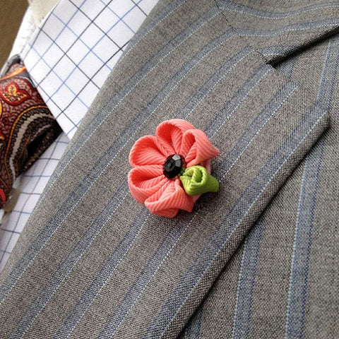 How to Wear a Red Lapel Flower