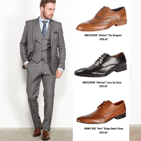 Light Grey Suit & Formal Shoes
