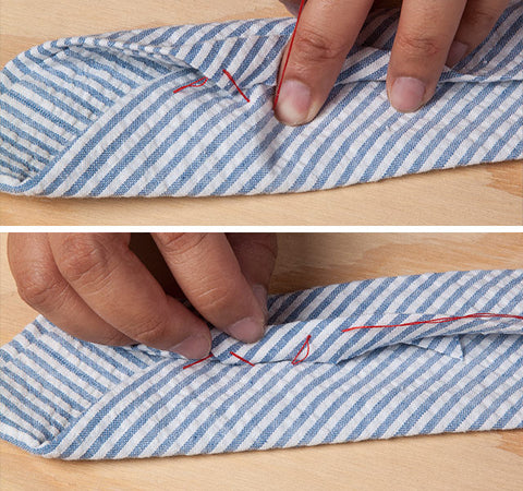 Slip Stitching a Necktie