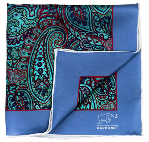 Best Pocket Squares, Green Paisley Silk Pocket Square