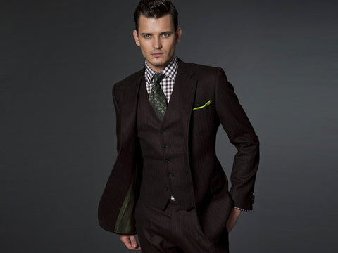 Three piece brown suit