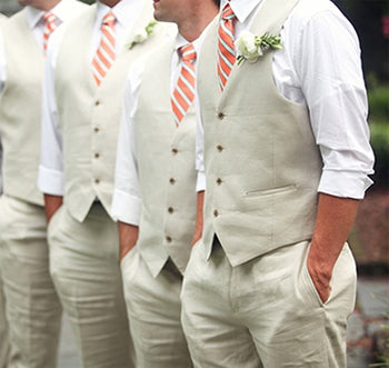 Summer Wedding Linen Suit