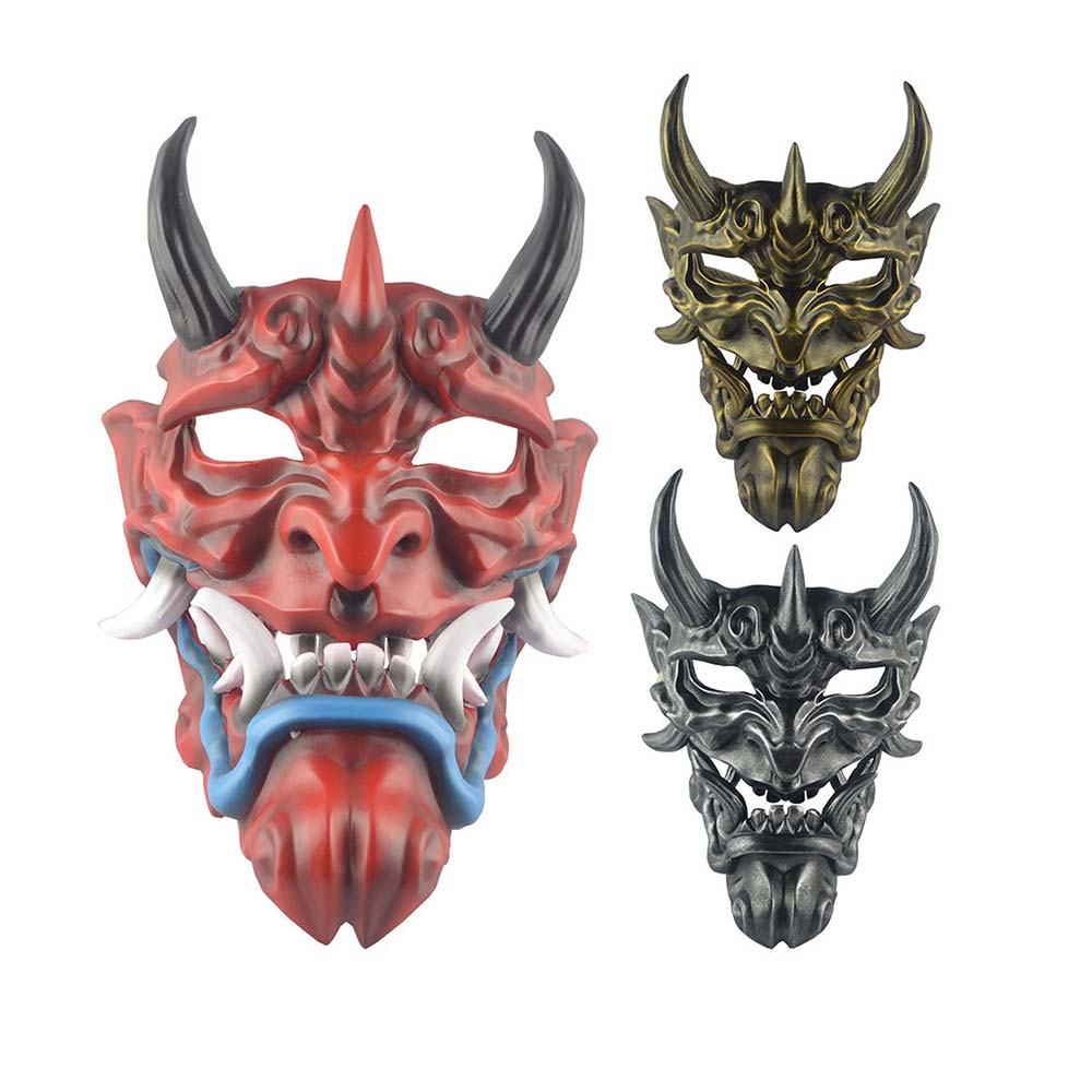 Halloween Japanese Hannya Demon Oni Samurai Noh Kabuki Prajna Devil Mask Latexap Hannya Demon 1740