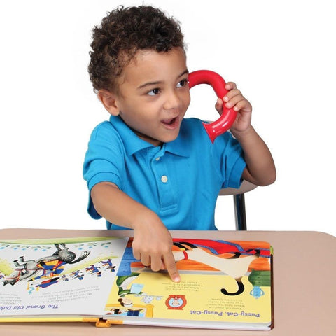 Whisper phones are reading helpers for kids that can aid your child when reading over this winter break. 