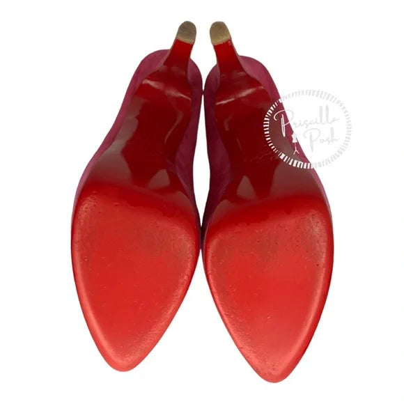 Christian Louboutin Daffodile 160mm Pumps Hot Pink Fuschia Heels Platform 39.5
